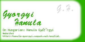 gyorgyi hanula business card